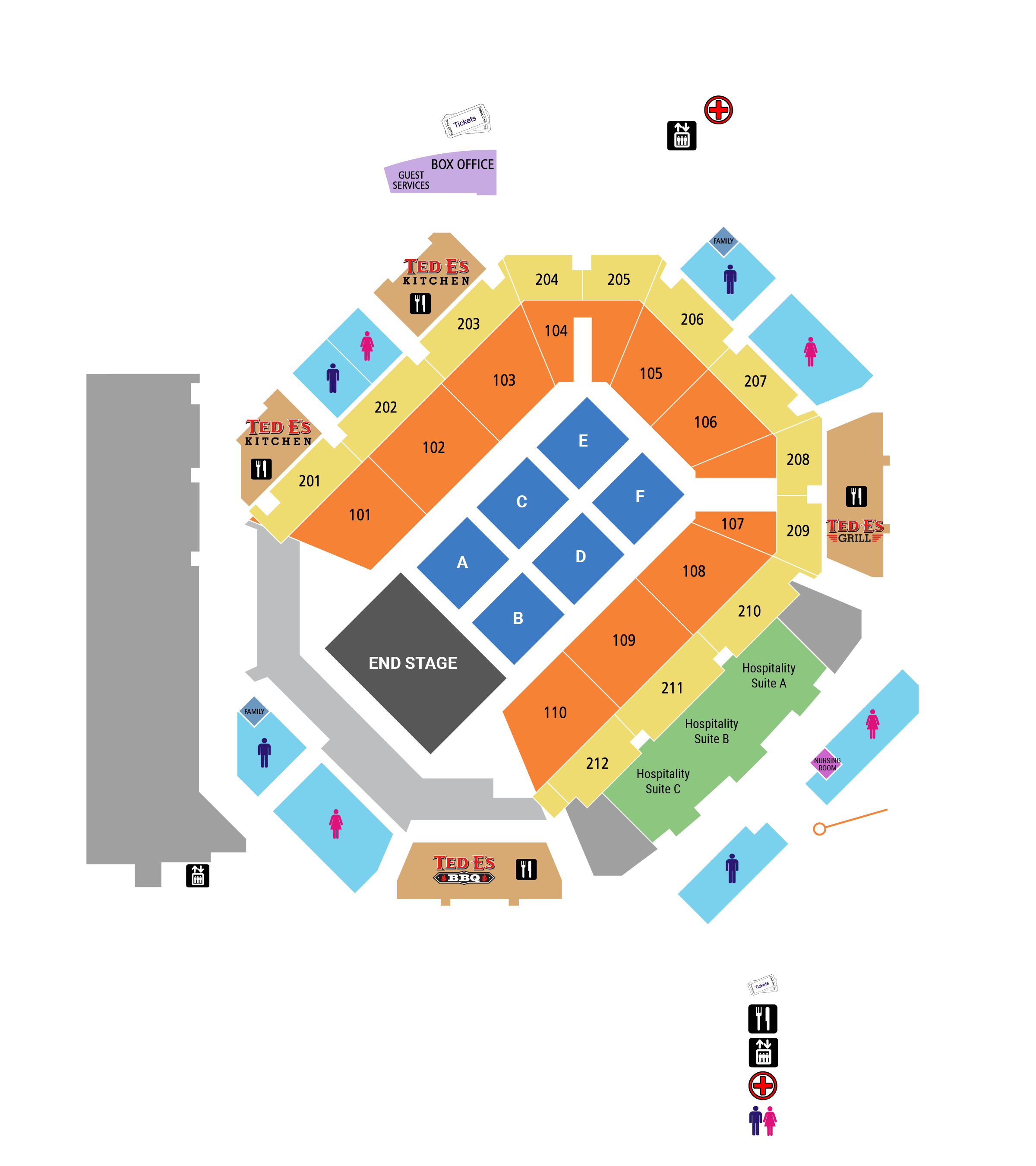 Floor Plan on the End Stage