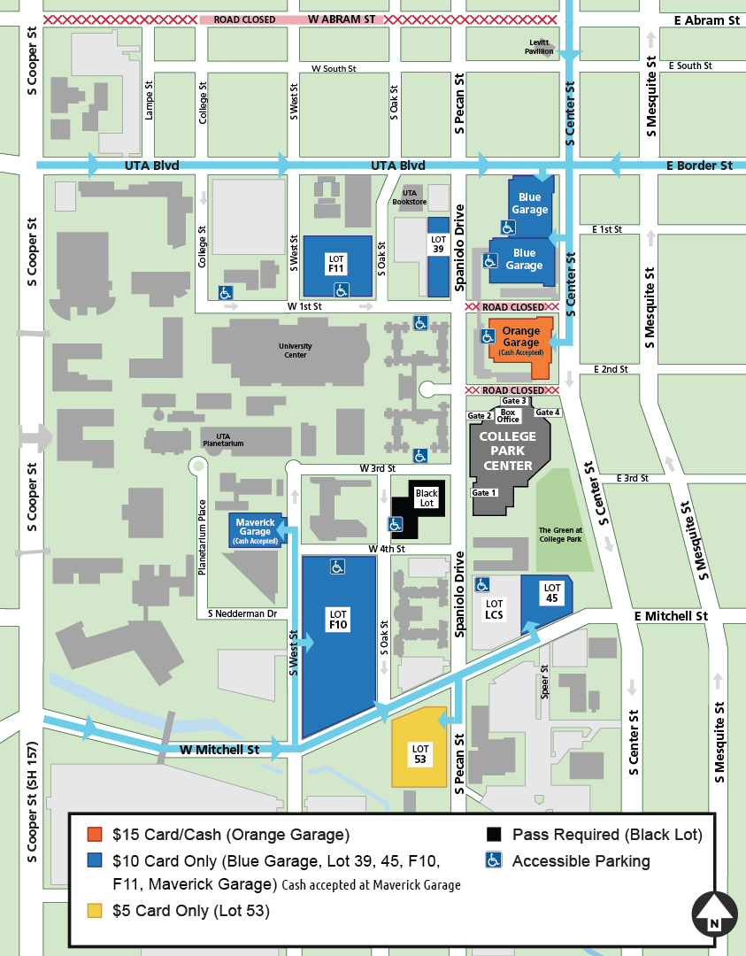 Dallas Wings Parking Map, Directions, and Prohibited Items – College ...