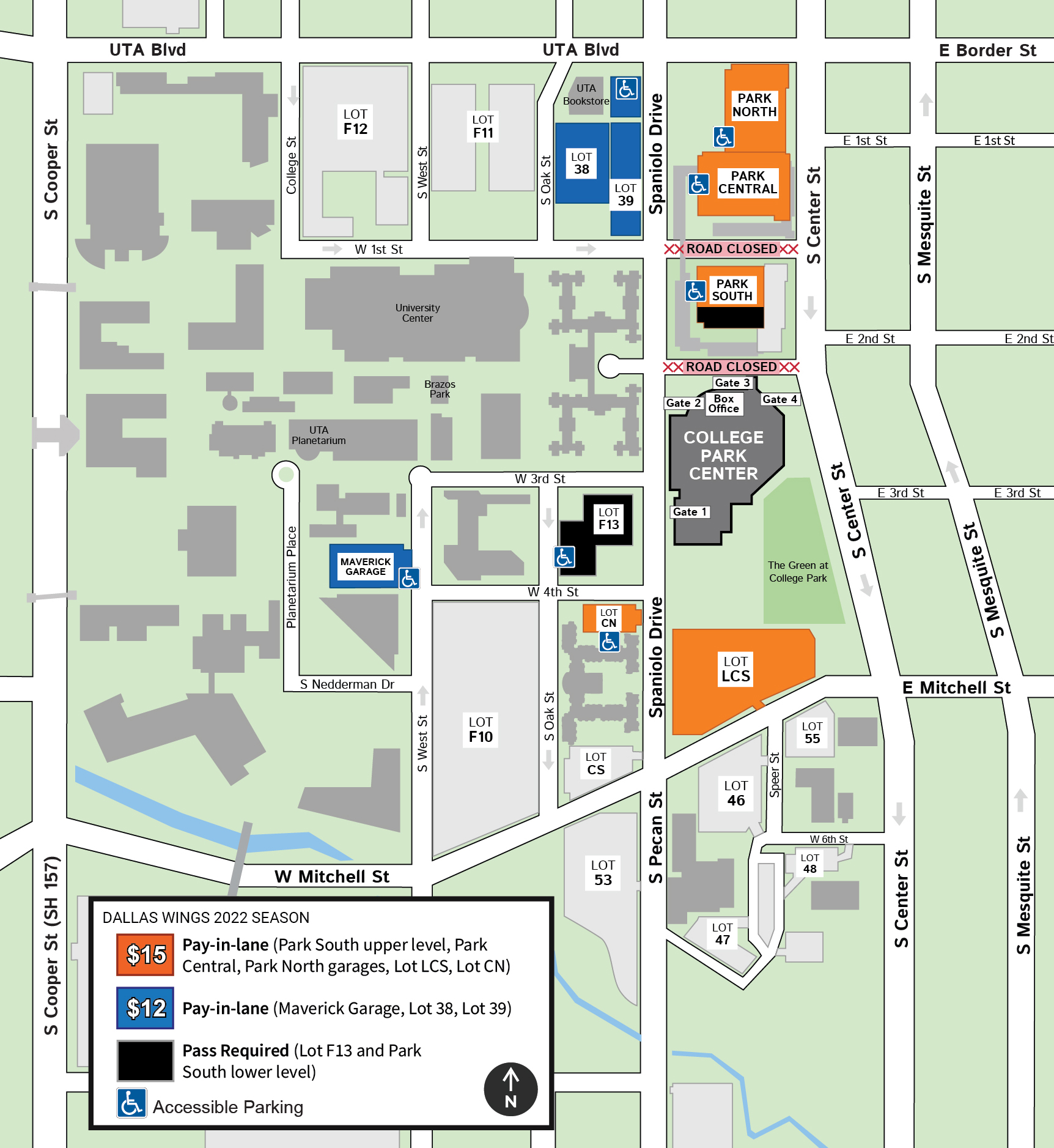 Ut Dallas Parking Map Dallas Wings Parking Map, Directions, And Prohibited Items – College Park  Center – The University Of Texas At Arlington