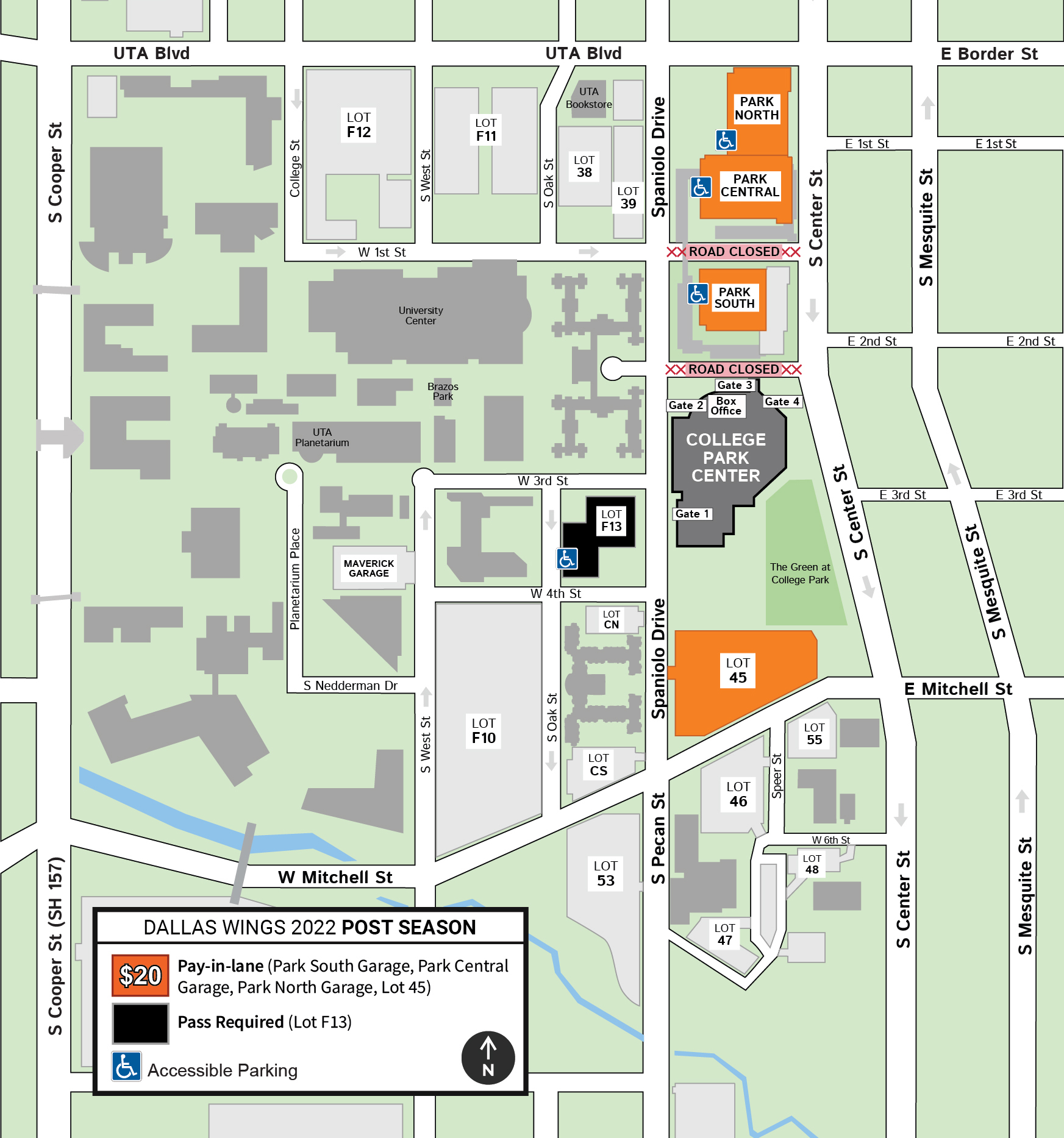 Dallas Wings Parking Map, Directions, and Prohibited Items – College ...