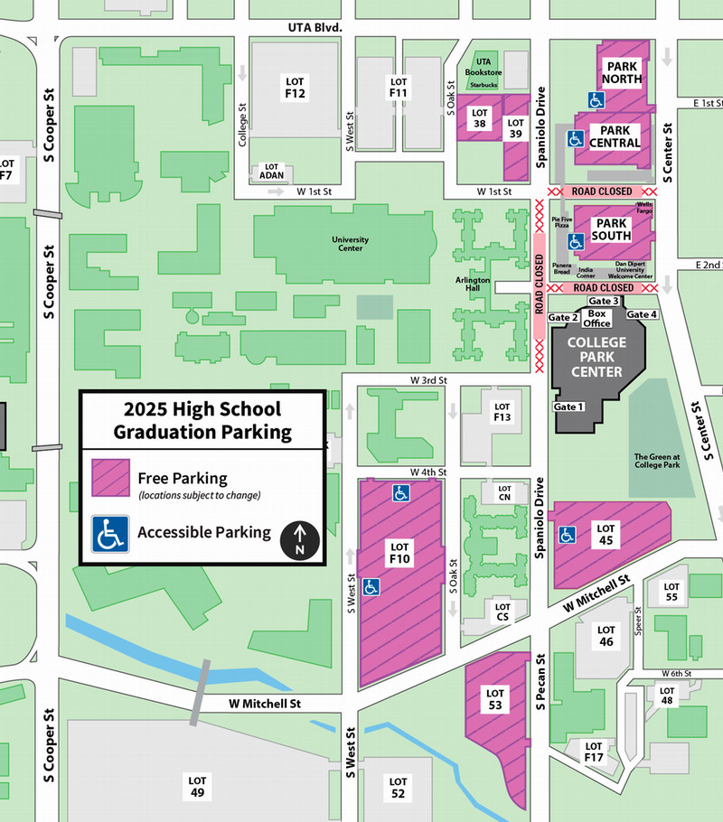 High School Graduation Parking Map