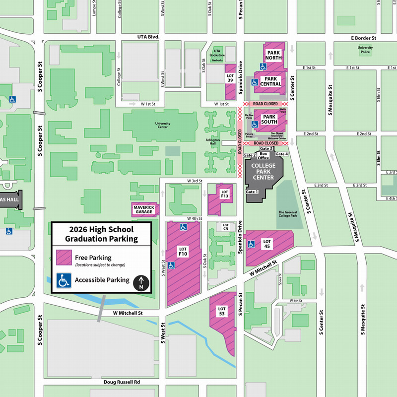 High School Graduation Parking Map: Parking is Free