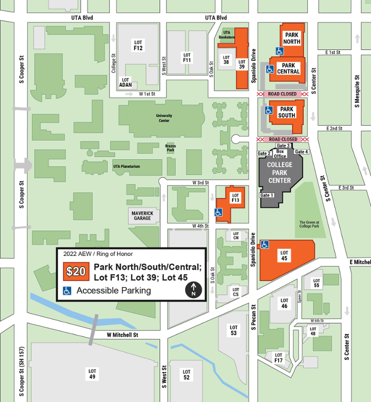 Stomp Wars Parking Map