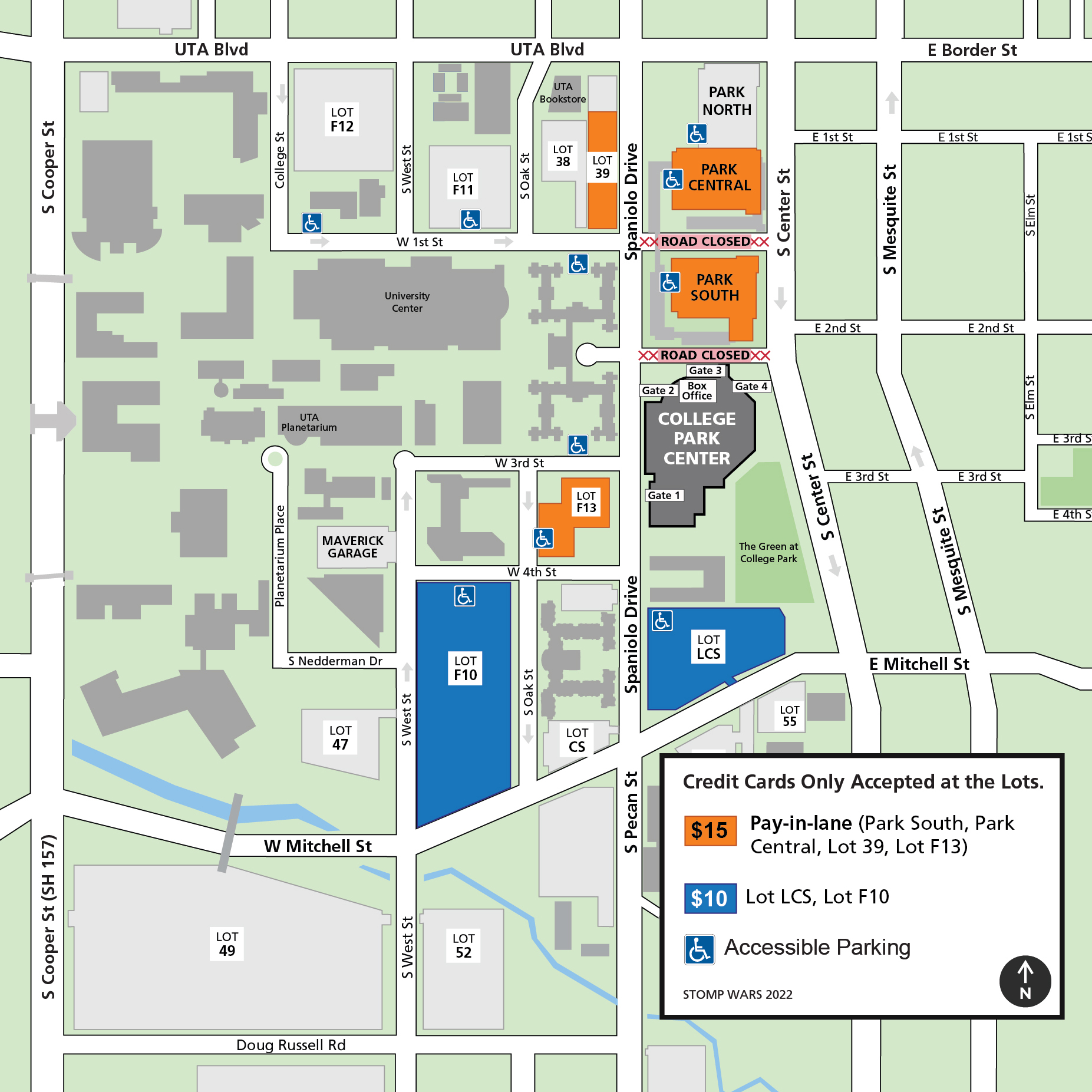 Stomp Wars Parking Map, Directions, and Prohibited Items – College Park ...