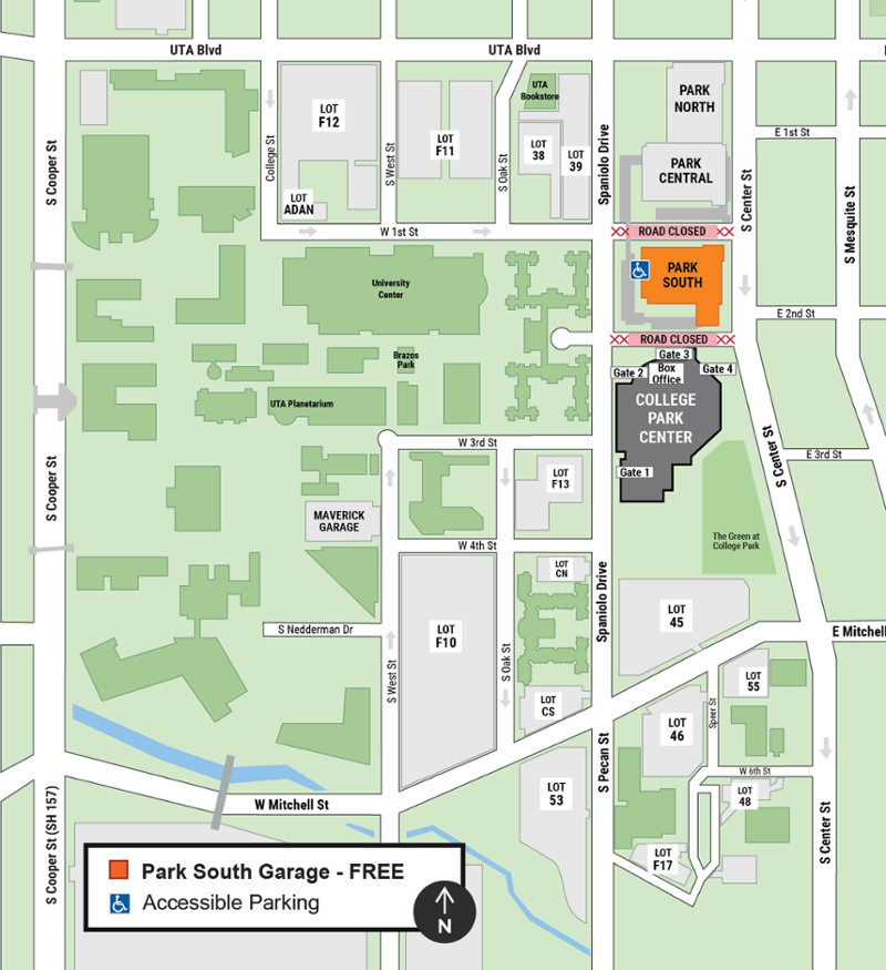 UTA Volleyball and Women's Basketball Parking Info and Prohibited Items